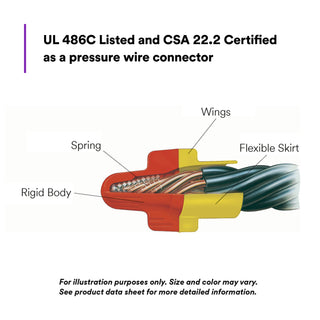 3M Performance Plus Wire Connector R/Y+JUG, 500 per Jug