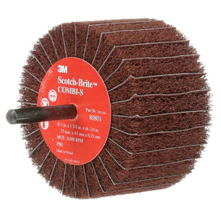 Scotch-Brite Combi-S Wheel 80801, 3 in x 1-3/4 in 1/4 in Shank 80X-weight