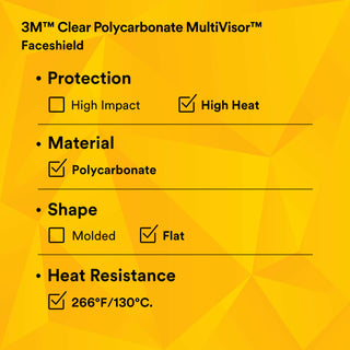 3M Clear Polycarbonate MultiVisor System V4F-10P