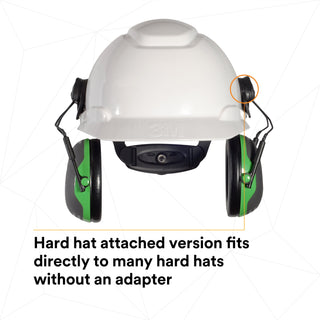 3M PELTOR X1 Earmuffs X1P3E/37275(AAD), Hard Hat Attached