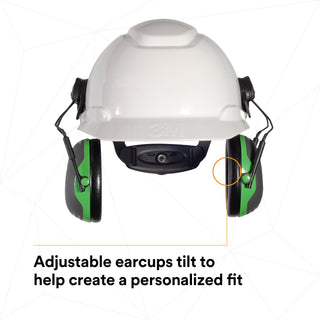 3M PELTOR X1 Earmuffs X1P3E/37275(AAD), Hard Hat Attached