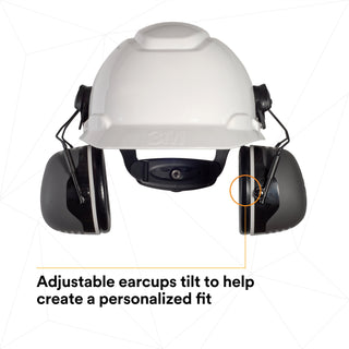 3M PELTOR X5 Earmuffs X5P3E37279(AAD), Hard Hat Attached