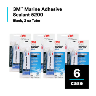 3M Marine Adhesive Sealant 5200, Black, 3 oz Tube