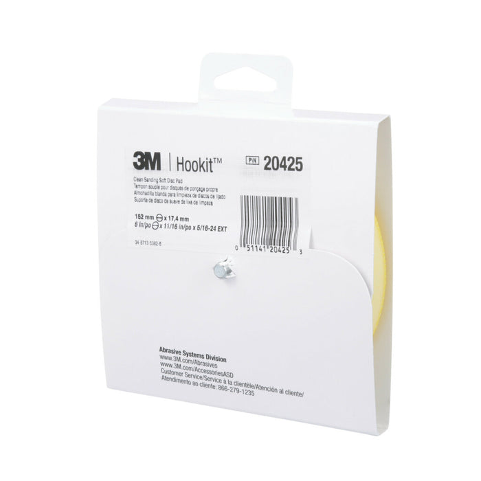 3M Xtract Low Profile Finishing Back-up Pad, 20425, 152 mm x 17.5 mm x7.93 mm
