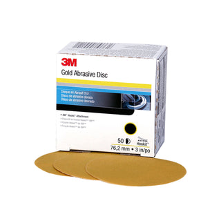 3M Hookit Gold Disc, 00917, 3 in, P180, 50 discs per carton