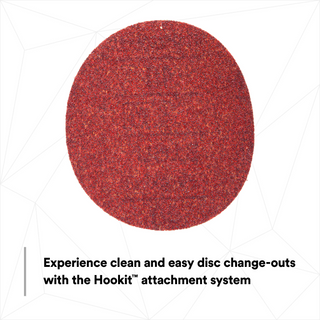 3M Hookit Red Abrasive Disc, 01262, 6 in, 40, 25 discs per carton