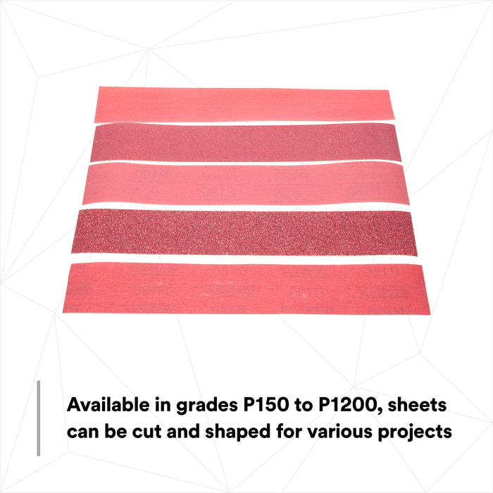 3M Red Abrasive Stikit Sheet Roll, 01687, P120, 2-3/4 in x 25 yd