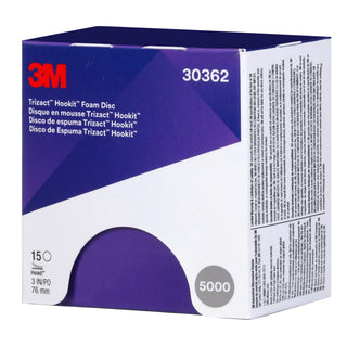 3M Trizact Hookit Foam Disc 30362, P5000, 3 in, 15 Discs/Carton