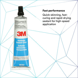 3M Ultrapro Autobody Sealant, 08302, Clear, 5 oz Tube