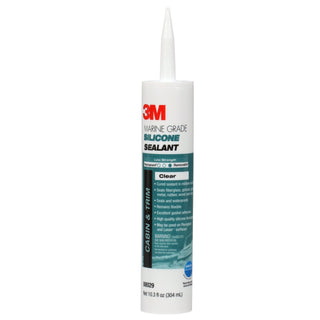 3M Marine Grade Silicone Sealant, Clear, PN08029, 304 mL Cartridge