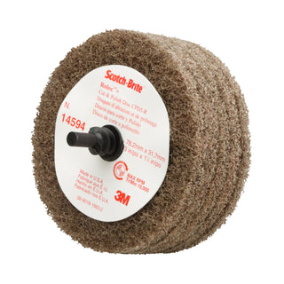 Scotch-Brite Roloc+ Cut and Polish Disc D5, C5-ZR, A/O Medium, 3 in x1-1/4 in