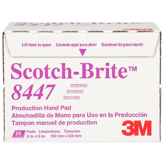 Scotch-Brite Production Hand Pad 8447, HP-HP, A/O Very Fine, Maroon, 6in x 9 in