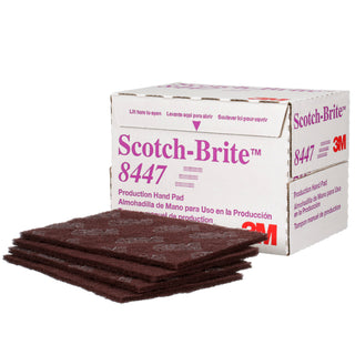 Scotch-Brite Production Hand Pad 8447, HP-HP, A/O Very Fine, Maroon, 6in x 9 in