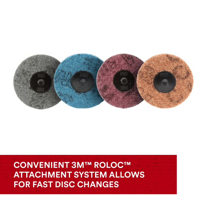 Scotch-Brite Roloc Surface Conditioning Disc, SC-DM, A/O Very Fine,
TSM, 3 in