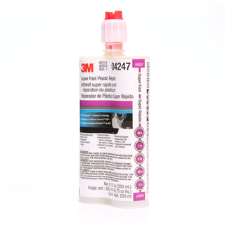 3M Super Fast Plastic Repair, 04247, Clear, 200 mL Cartridge, 6 percase