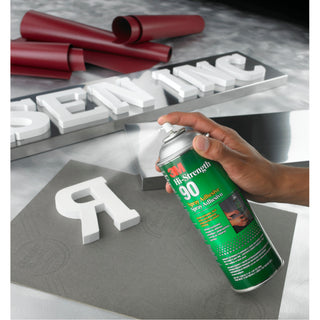 3M Hi-Strength Spray Adhesive 90 CA, Low VOC <25%, Clear, 24 fl oz Can