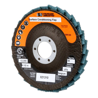 Standard Abrasives Surface Conditioning Flap Disc, 821310, 4-1/2 in x7/8 in VFN