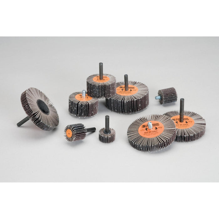 Standard Abrasives Aluminum Oxide Flap Wheel, 640405, 60, 4 in x 1 in x
5/8 in