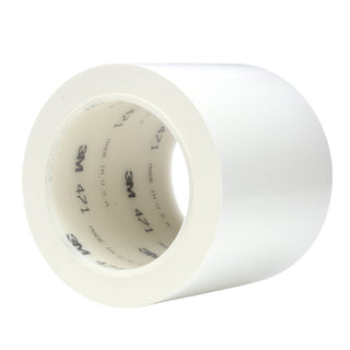 3M Vinyl Tape 471, White, 3 in x 36 yd, 5.2 mil