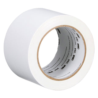 3M General Purpose Vinyl Tape 764, White, 3 in x 36 yd, 5 mil, 12 Roll/Case