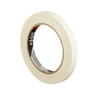 3M General Use Masking Tape 201+, Tan, 12 mm x 55 m, 4.4 mil