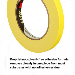 3M Performance Yellow Masking Tape 301+, 12 mm x 55 m, 6.3 mil