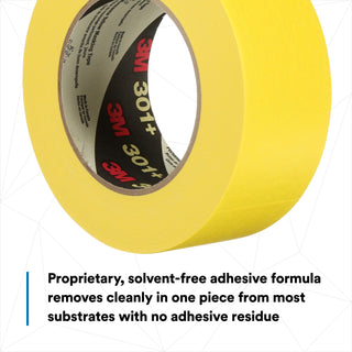 3M Performance Yellow Masking Tape 301+, 48 mm x 55 m, 6.3 mil