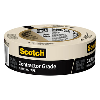 Scotch® Contractor Grade Masking Tape 2020-36AR-BK, 1.41 in x 60.1 yd