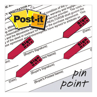 Post-it® Printed Flags 684-RDSH .47 in. x 1.7 in. Red