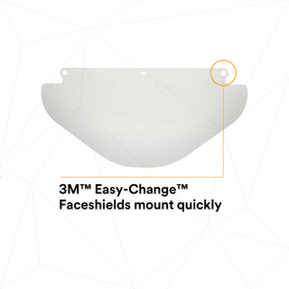 3M Wide Clear Polycarbonate Faceshield WP96X 82582-00000, Flat Stock