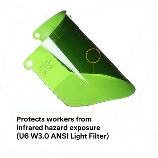 3M Polycarbonate Faceshield Window W96IR3, 82705-10000, Shade 3.0