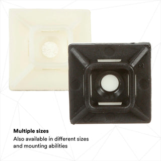 3M Cable Tie Mounting Base CTB75X75BKA-C, 4-way Adhesive Mount