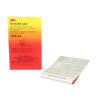 3M ScotchCode Pre-Printed Wire Marker Book SPB-02