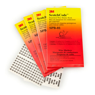 3M ScotchCode Pre-Printed Wire Marker Book SPB-03