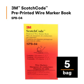 3M ScotchCode Pre-Printed Wire Marker Book SPB-04