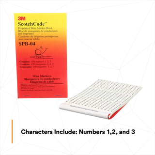 3M ScotchCode Pre-Printed Wire Marker Book SPB-04