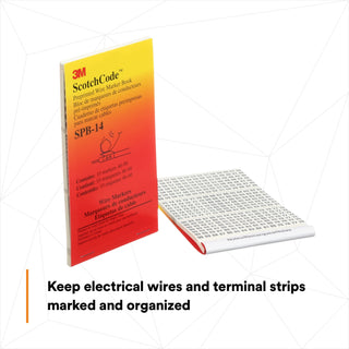 3M ScotchCode Pre-Printed Wire Marker Book SPB-14