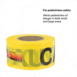 Scotch® Barricade Tape 300, CAUTION, 3 in x 1000 ft, Yellow