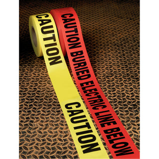 Scotch® Barricade Tape 300, CAUTION, 3 in x 1000 ft, Yellow