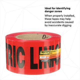 Scotch® Buried Barricade Tape 303, CAUTION BURIED ELECTRIC LINE BELOW