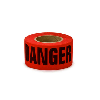 Scotch® Repulpable Barricade Tape 515, DANGER, 3 in x 150 ft, Red