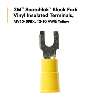 3M Scotchlok Block Fork Vinyl Insulated, MV10-6FBX