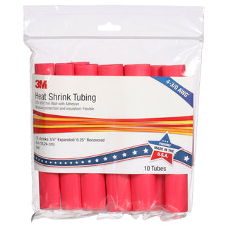 3M Thin-Wall Heat Shrink Tubing EPS-300, Adhesive-Lined, 3/4-6"-Red