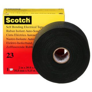 Scotch® Rubber Splicing Tape 23, 2 in x 30 ft, Black, 1 roll/carton