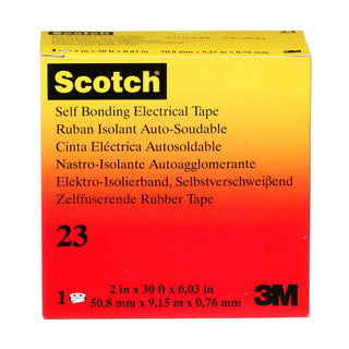 Scotch® Rubber Splicing Tape 23, 2 in x 30 ft, Black, 1 roll/carton