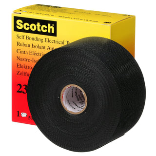 Scotch® Rubber Splicing Tape 23, 2 in x 30 ft, Black, 1 roll/carton