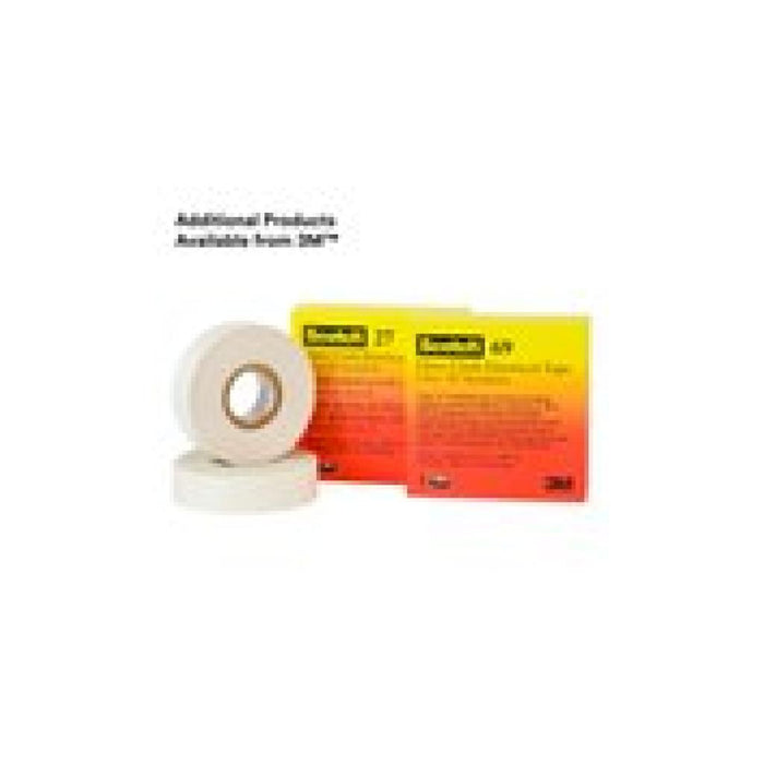 3M Glass Cloth Electrical Tape 69, 1 in x 36 yd, White