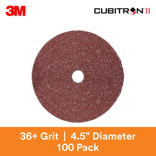 3M Cubitron II Fibre Disc 982C, 36+, 4-1/2 in x 7/8 in, Die 450E