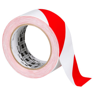 3M Safety Stripe Vinyl Tape 767, Red/White, 2 in x 36 yd, 5 mil, 24Roll/Case