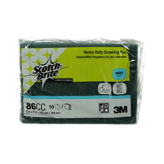 Scotch-Brite Heavy Duty Scouring Pad 86CC, 6 in x 9 in, 10/Pack